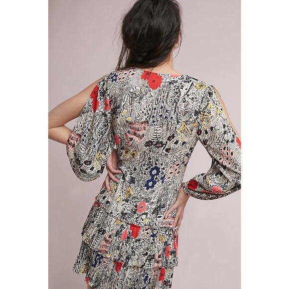 Plenty by Tracy Reese Petite XX-Small Floral Botanical Pleated Print Shift Dress - Picture 3 of 15